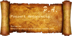 Poszert Antonietta névjegykártya